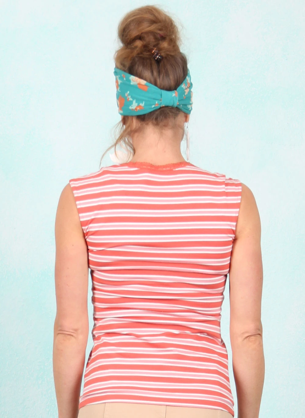 Top, Let Romance Rule, caravan-stripes-red - Image 3