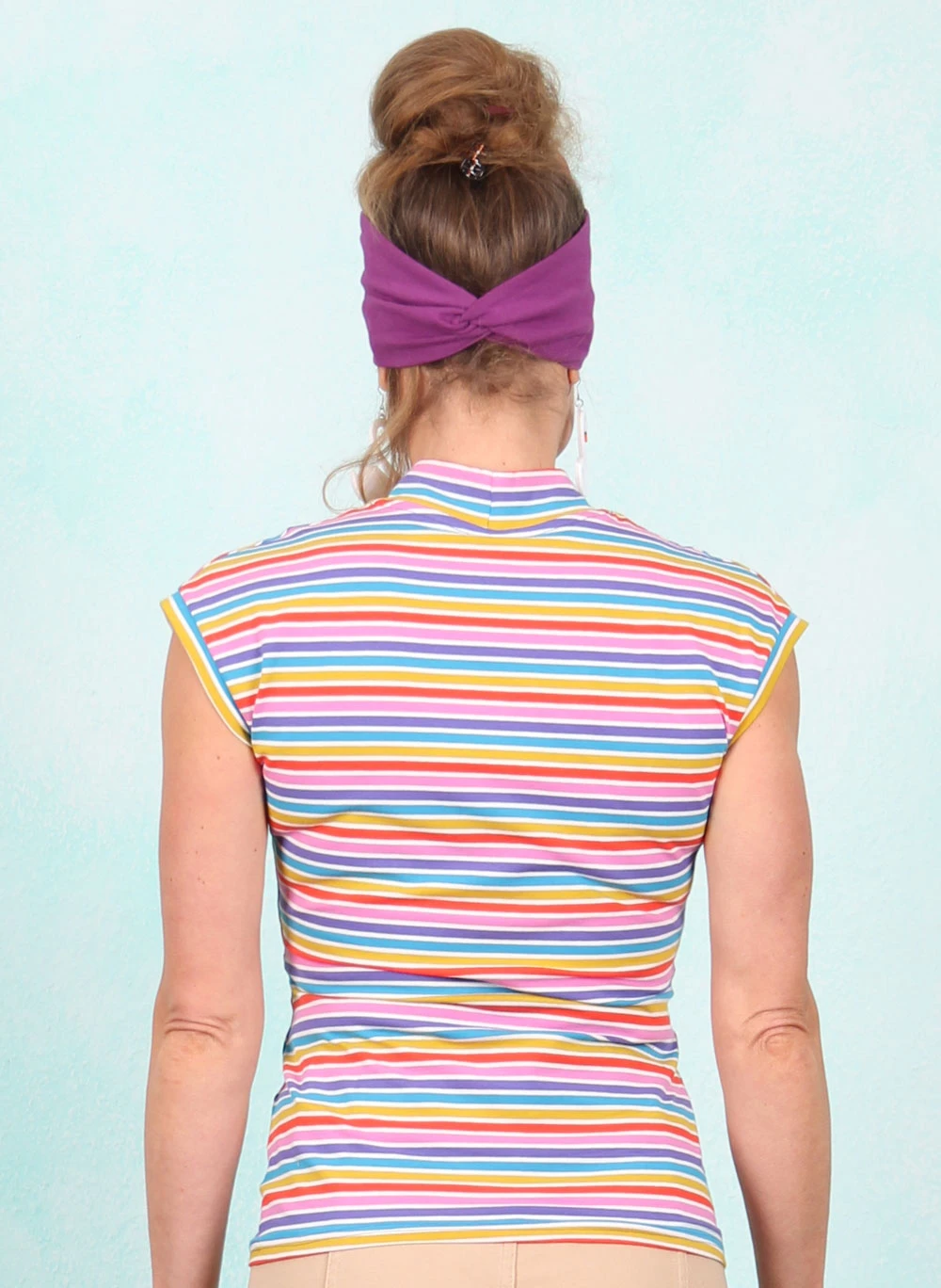 Shirt, Virgin Venus, coral-rainbow-stripes - Image 3
