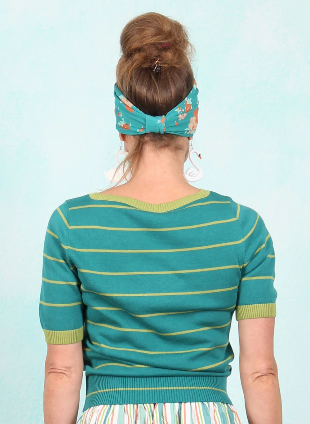 Pullover, Pretty Preppy, green-jade-ribbons-stripes - Image 3