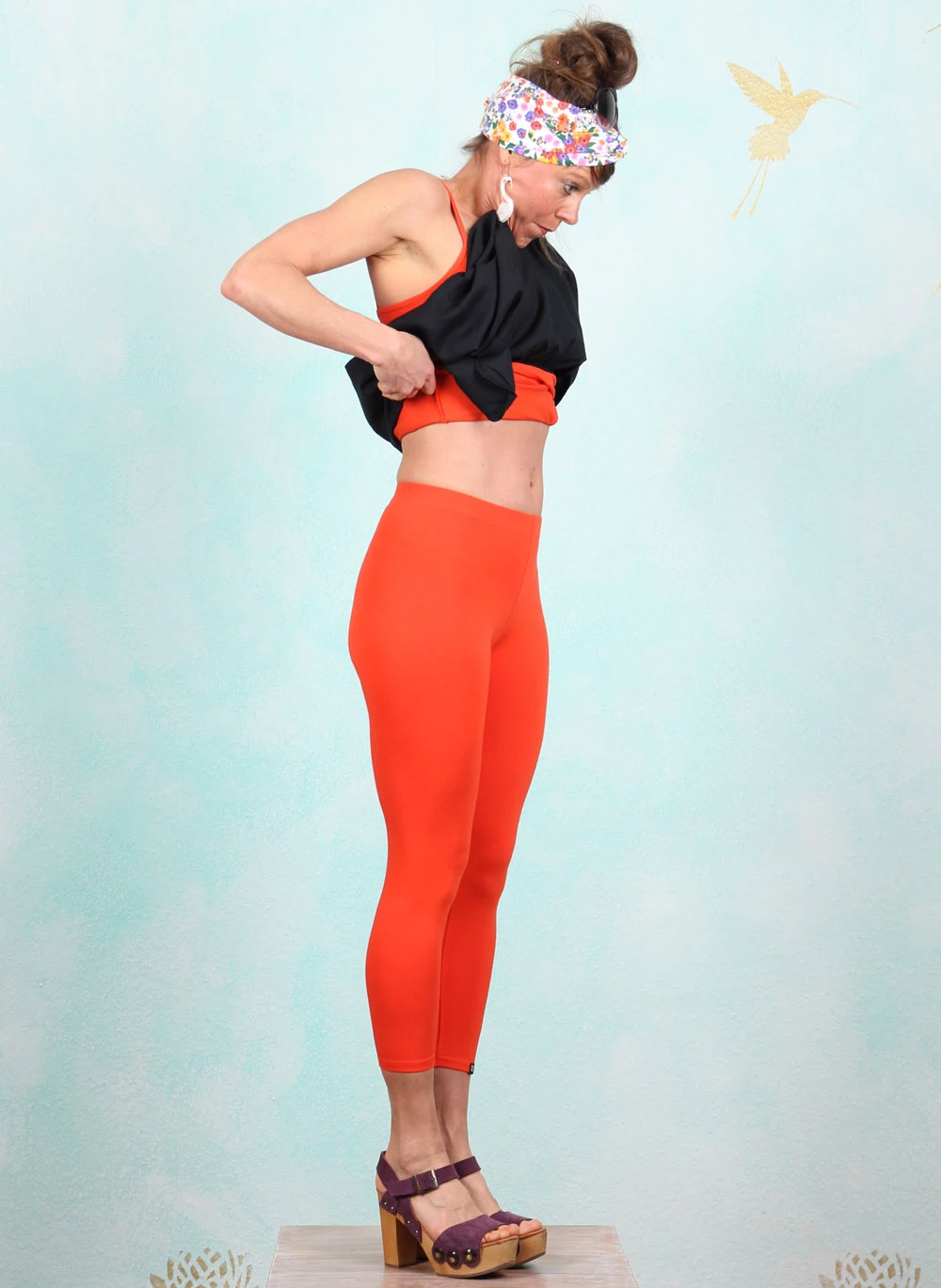 Leggins, Cropped Laune Legs, vermilion-red - Image 2