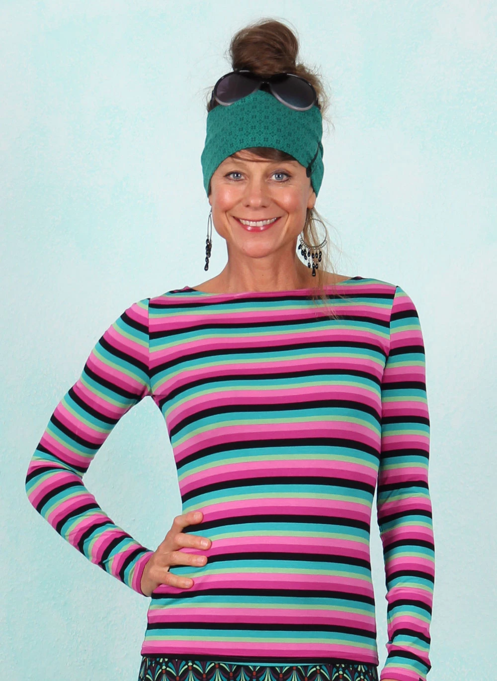 Shirt, Sweet Sailorette, magical-rainbow-stripes - Image 1