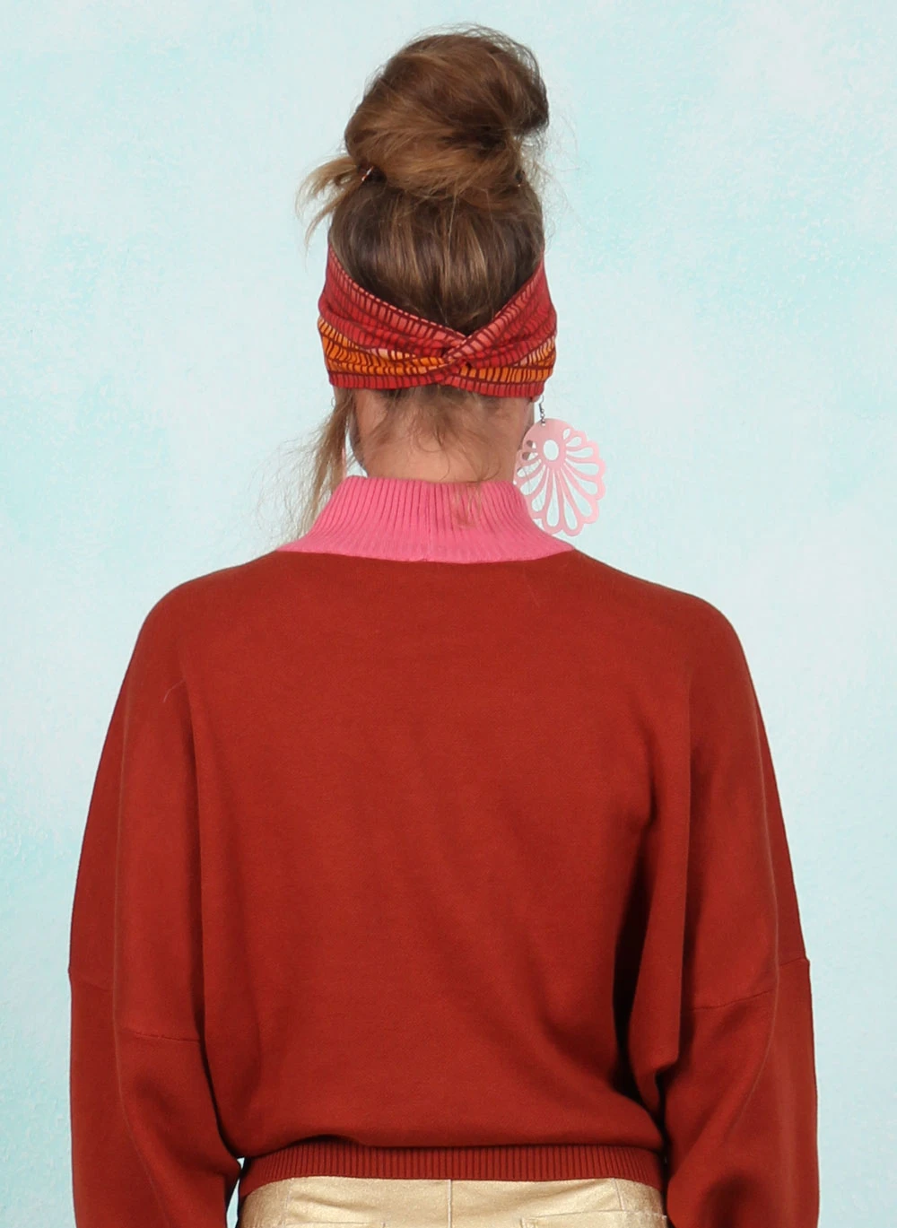 Pullover, Diamond Loom Egg, chunky-pullover-pink - Image 3