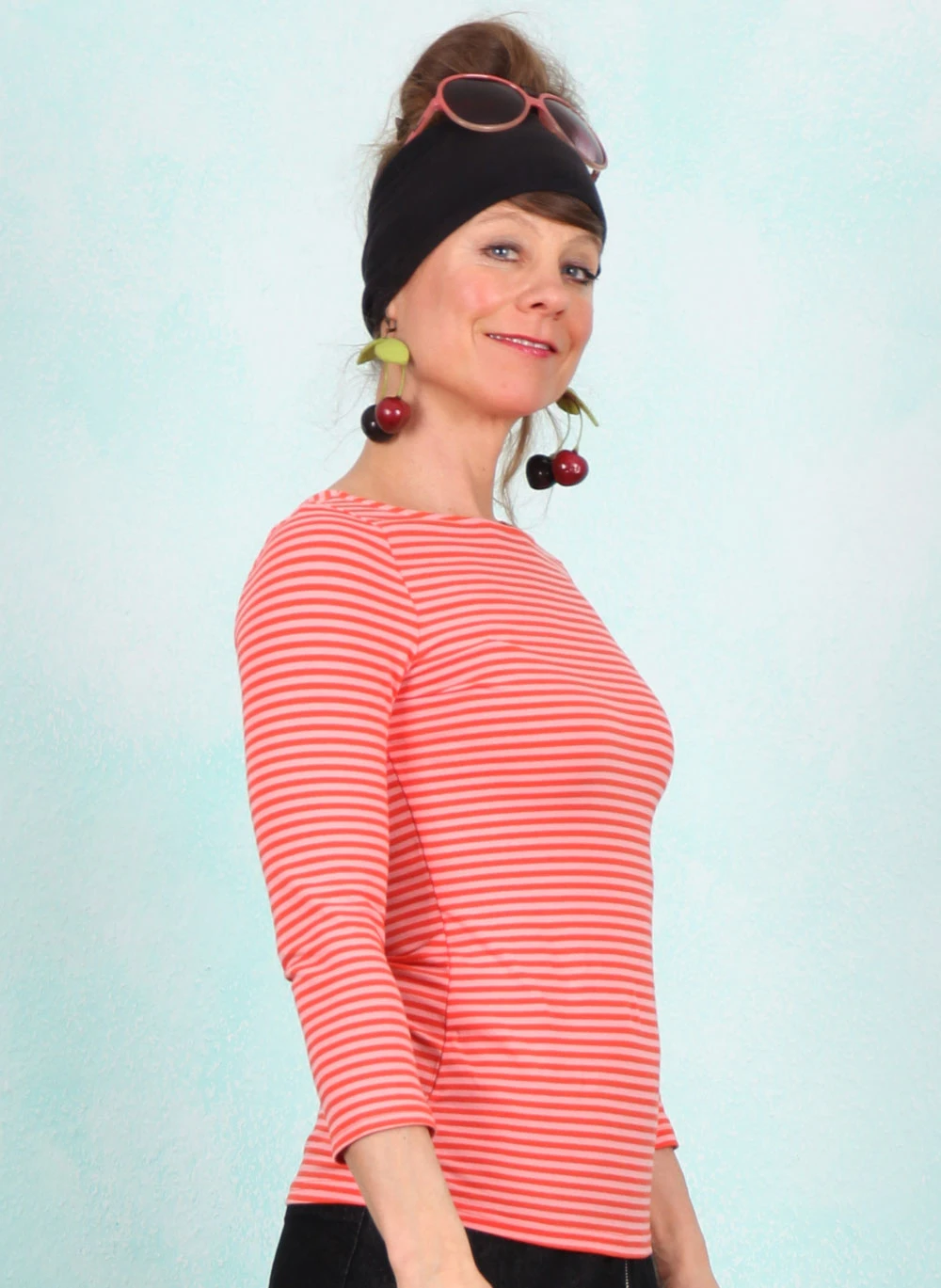 Shirt, Oh Marine, red-viva-el-sol-stripe - Image 2