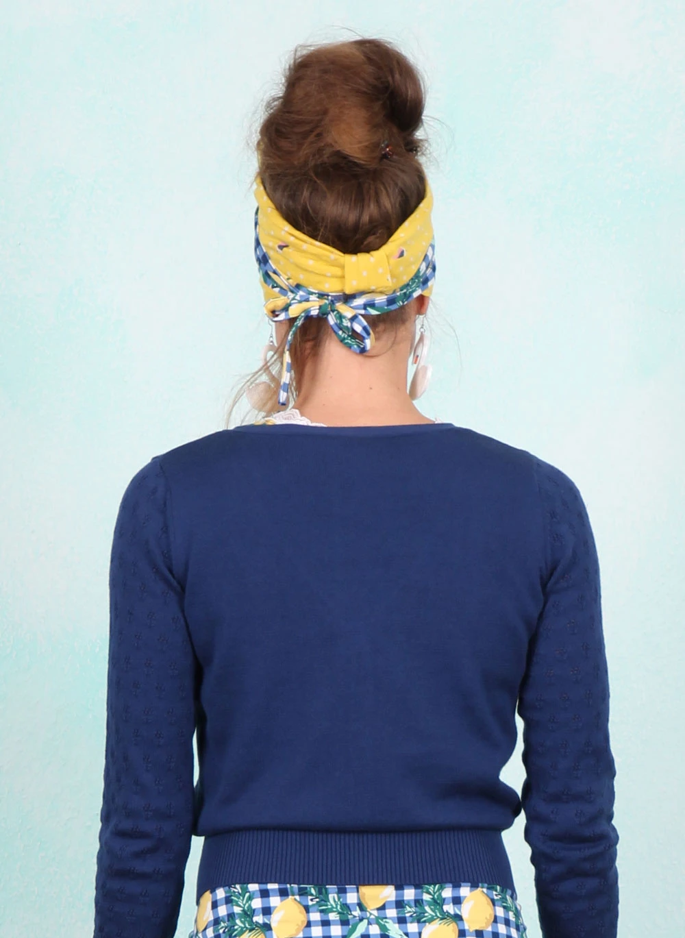 Cardigan, Sweet Petite, heavy-blue-knit - Image 2