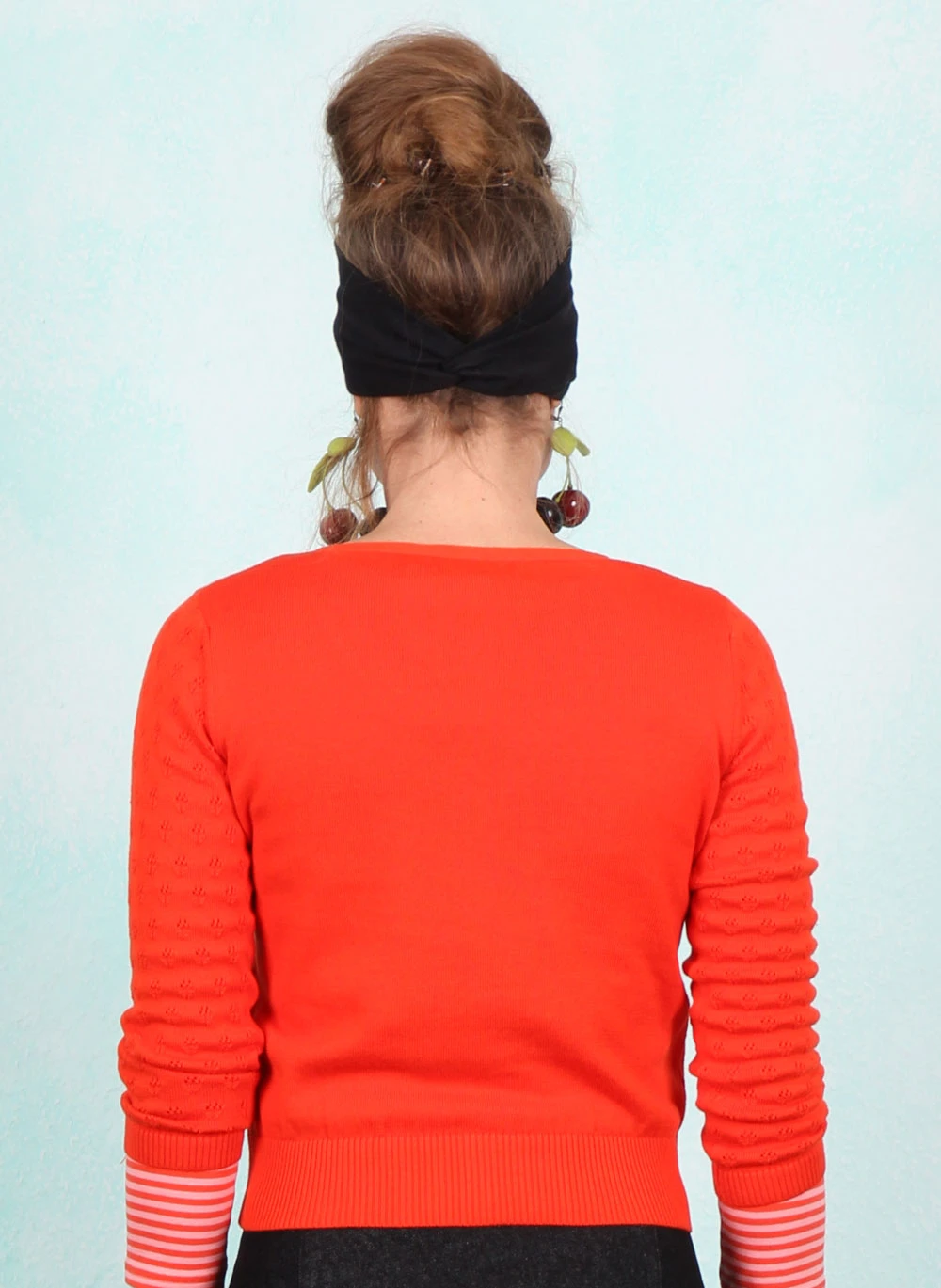 Cardigan, Sweet Petite, red-pears-knit - Image 2