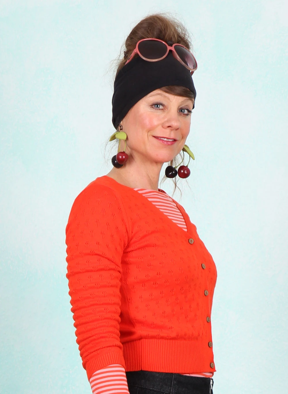 Cardigan, Sweet Petite, red-pears-knit - Image 1