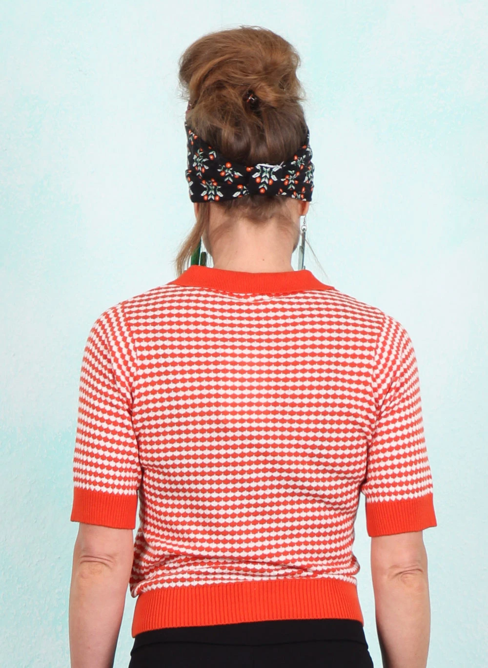 Shirt, Petite Poloette, mixed-dots-red-white - Image 3