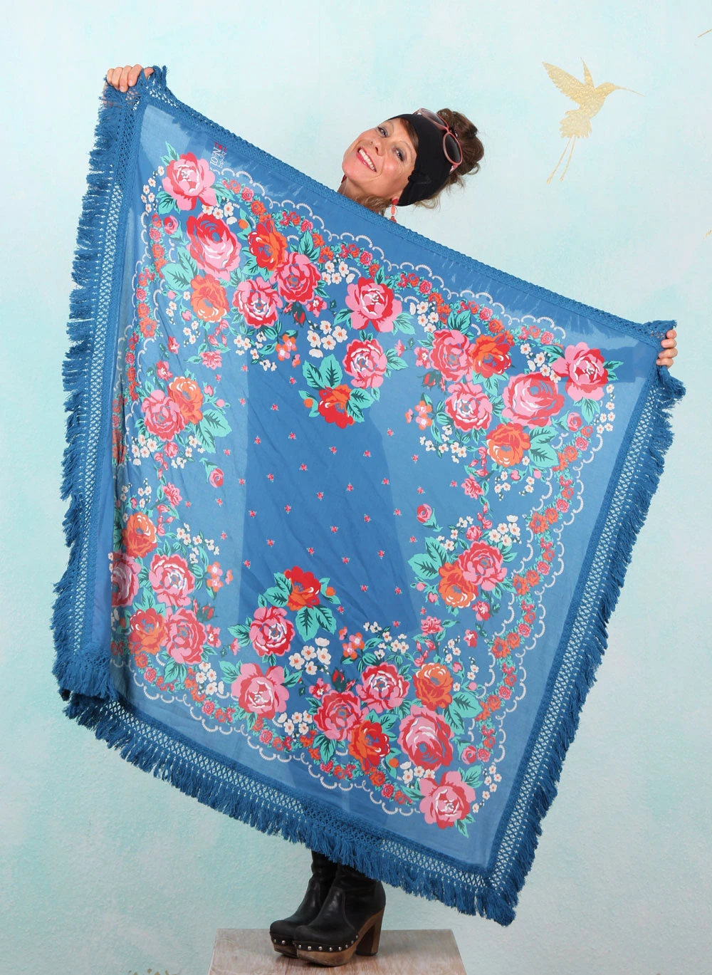 Tuch, BG Square, nostalgic-rose-carpet-no-1 - Image 2