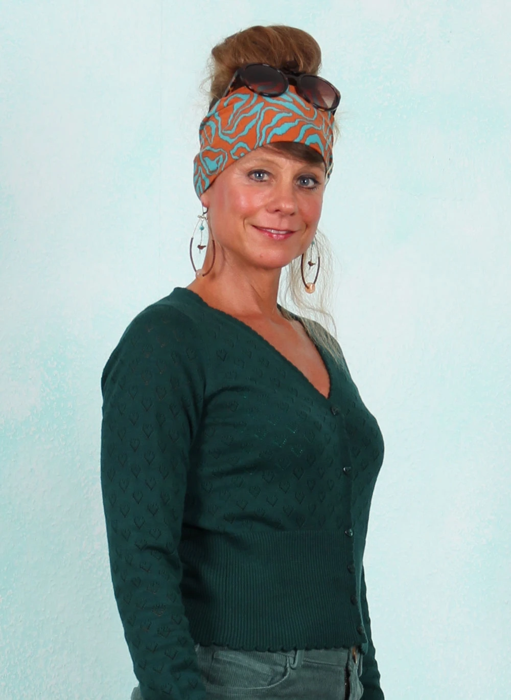 Cardigan, 07050-300, green - Image 3