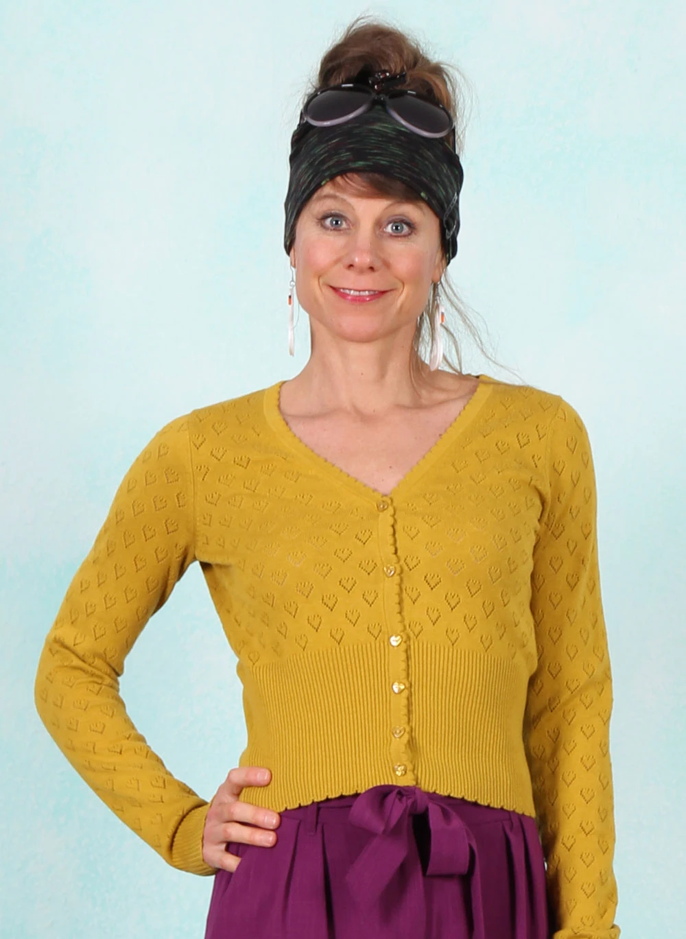 Cardigan, 07050-806, yellow - Image 1