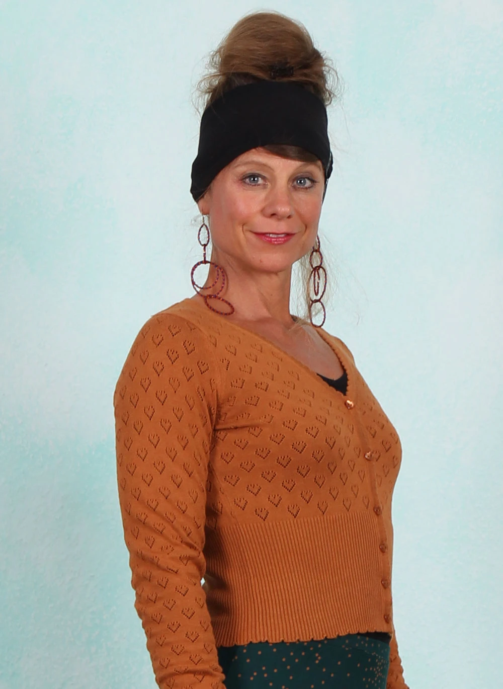 Cardigan, 07050-948, brown-orange - Image 2