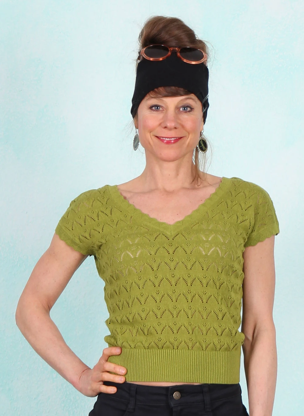 Strickpullover, 07859-261, green - Image 1