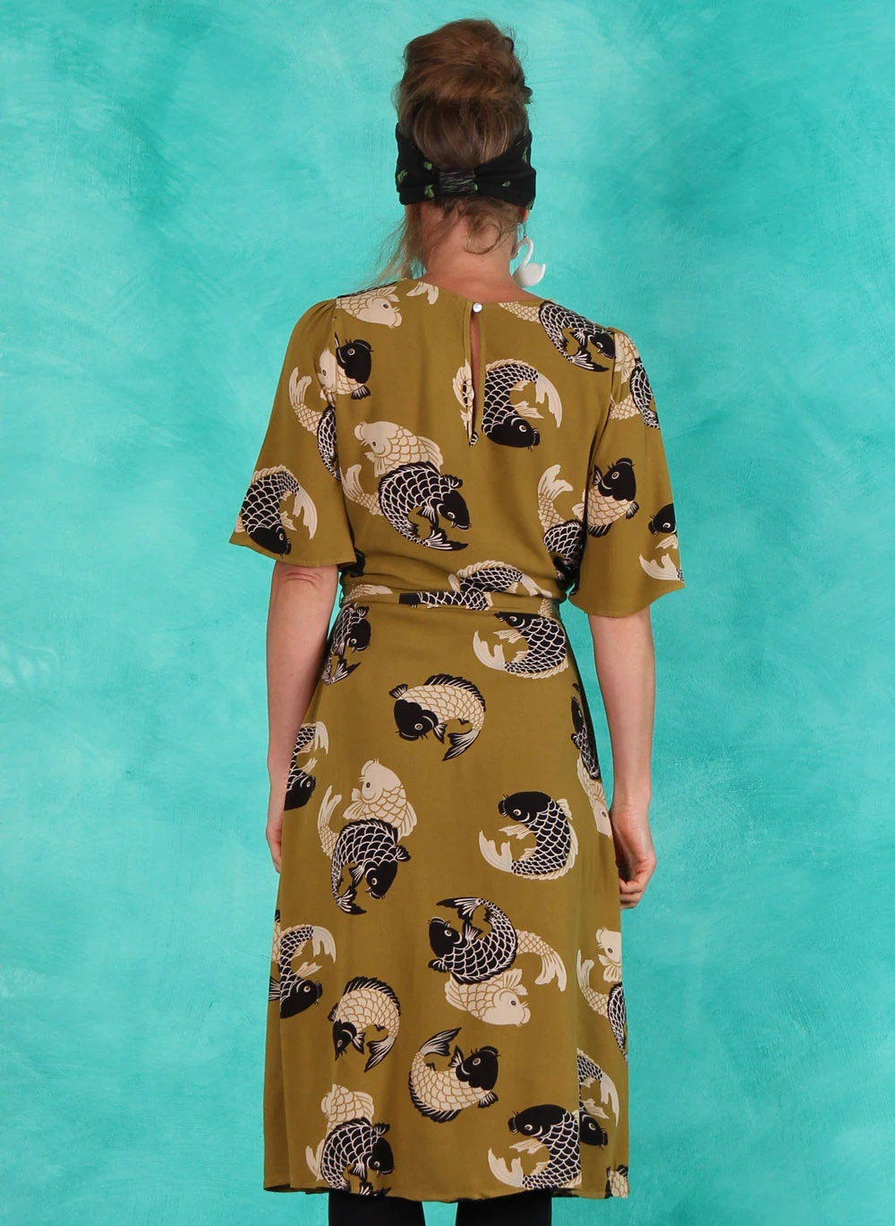 Kleid, 08432-807, green-yellow - Image 1