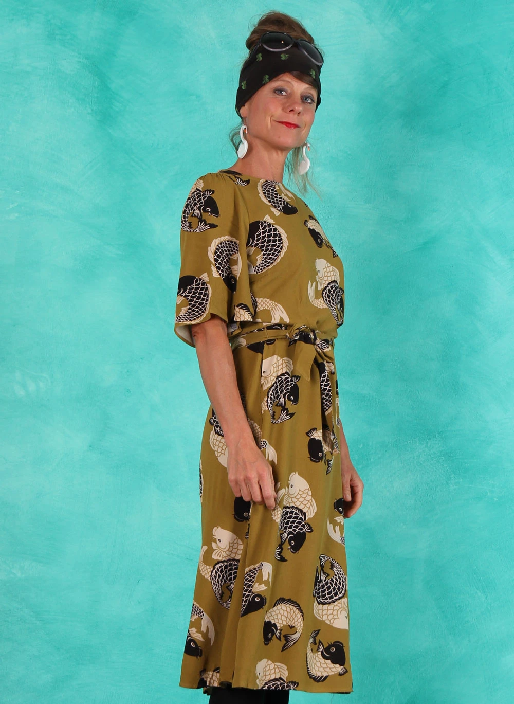 Kleid, 08432-807, green-yellow - Image 3