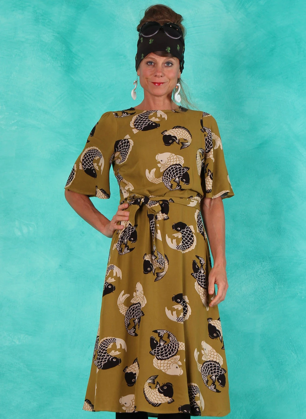 Kleid, 08432-807, green-yellow - Image 2