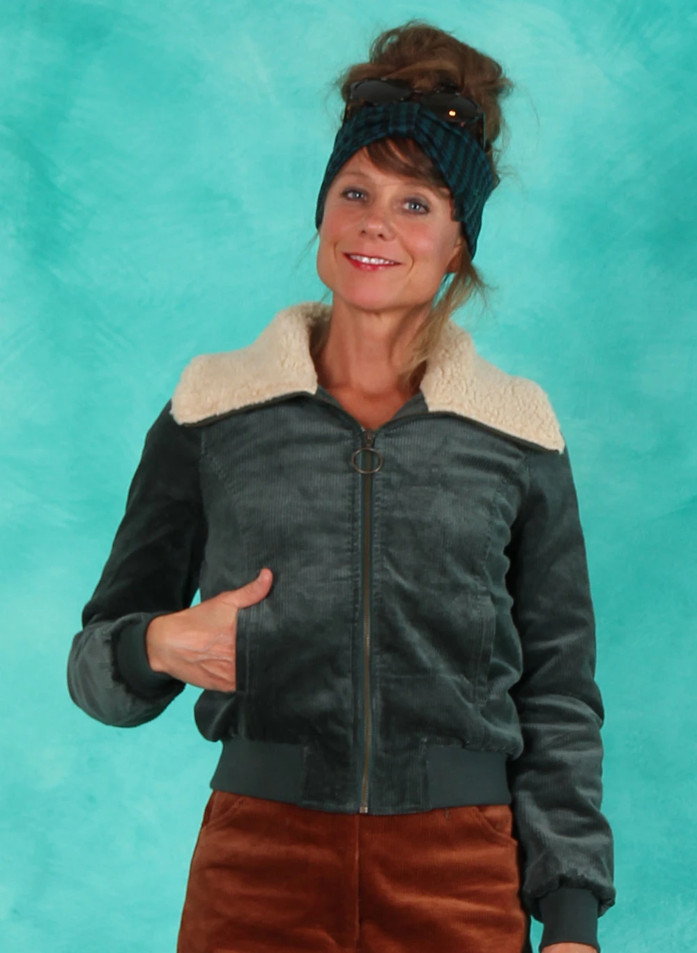 Cord-Jacke, 08476-201, dark-green - Image 2