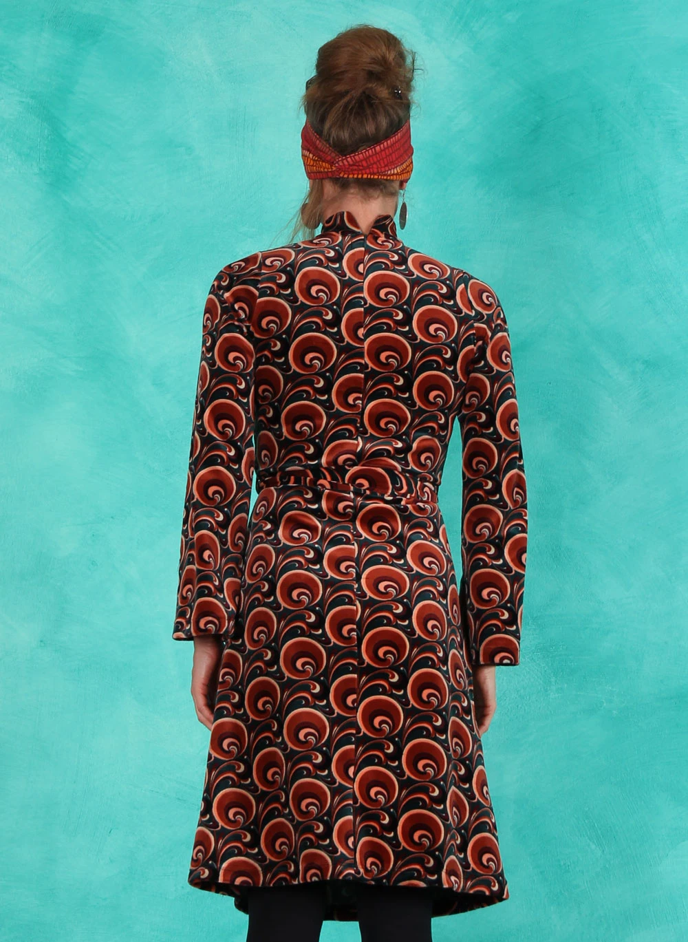 Samt-Kleid, 08537-200, green-multi - Image 3