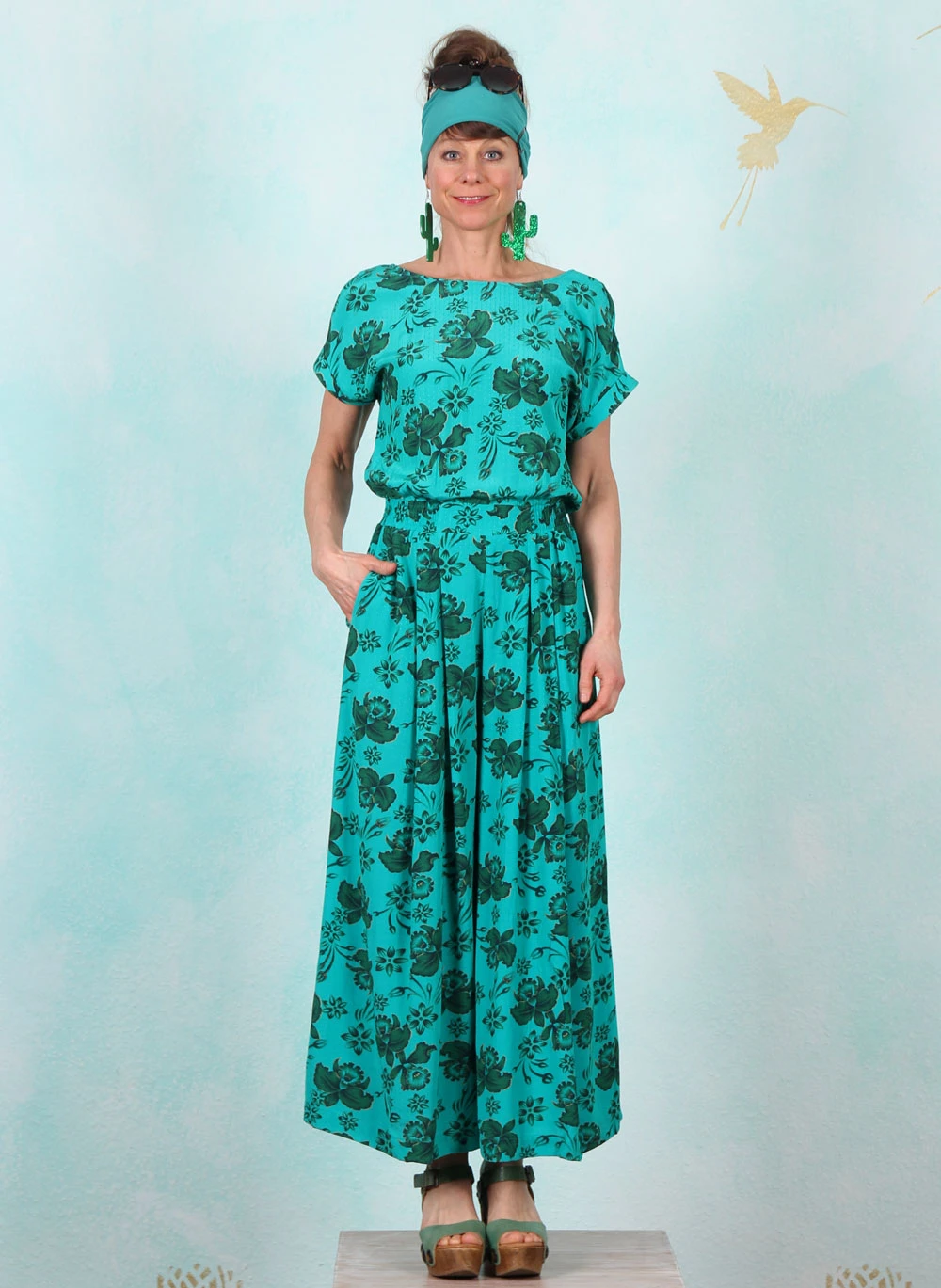 Jumpsuit, 08611-248, green - Image 1