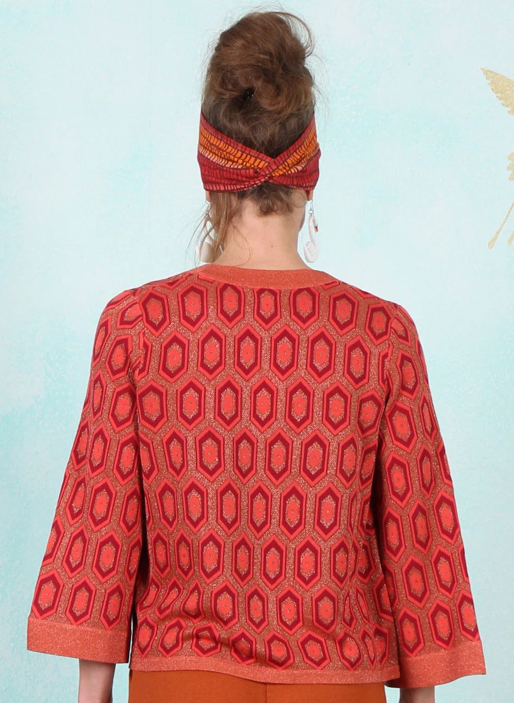 Cardigan, 08756-941, orange - Image 3