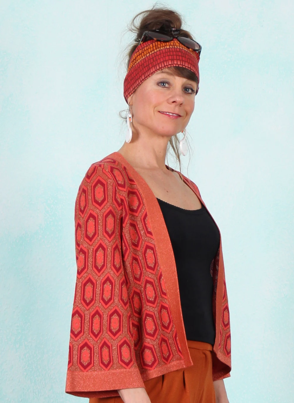 Cardigan, 08756-941, orange - Image 2