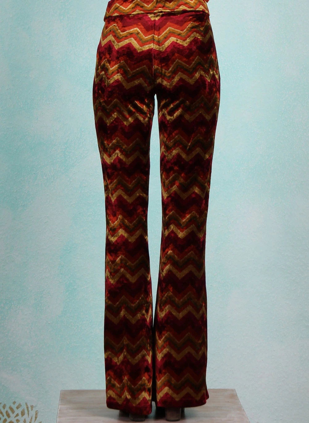 Samt-Hose, 09360-622, red-multi - Image 3