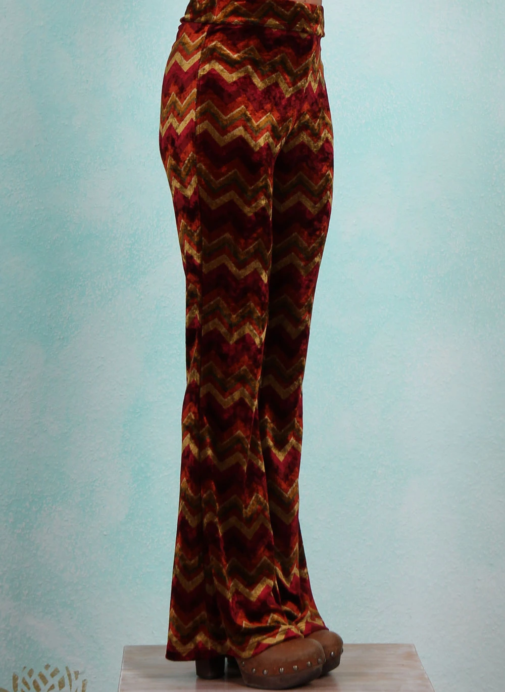 Samt-Hose, 09360-622, red-multi - Image 2