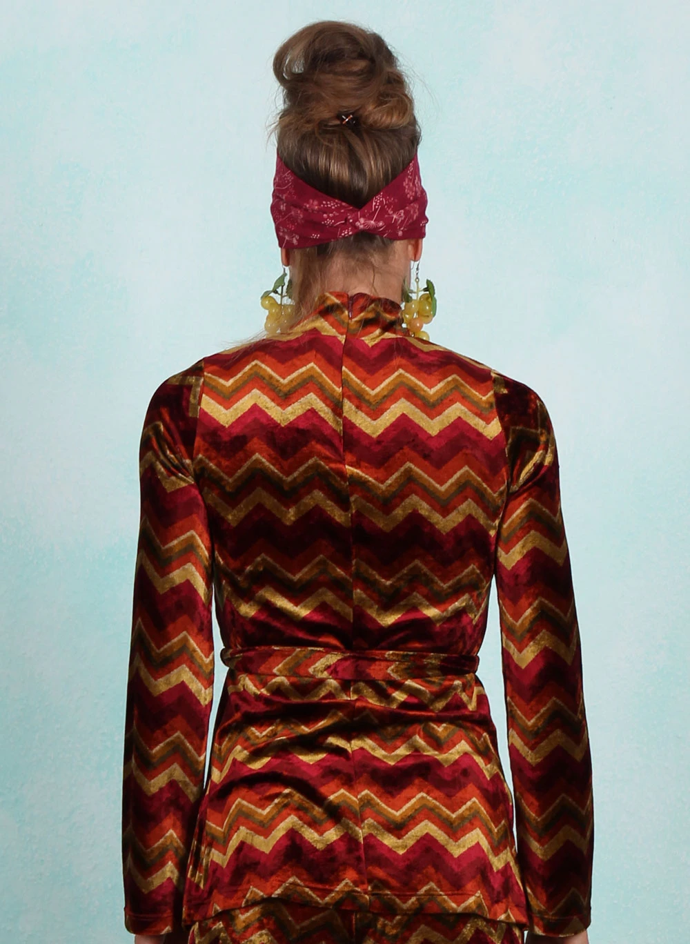 Samt-Shirt, 09361-622, red-multi - Image 3