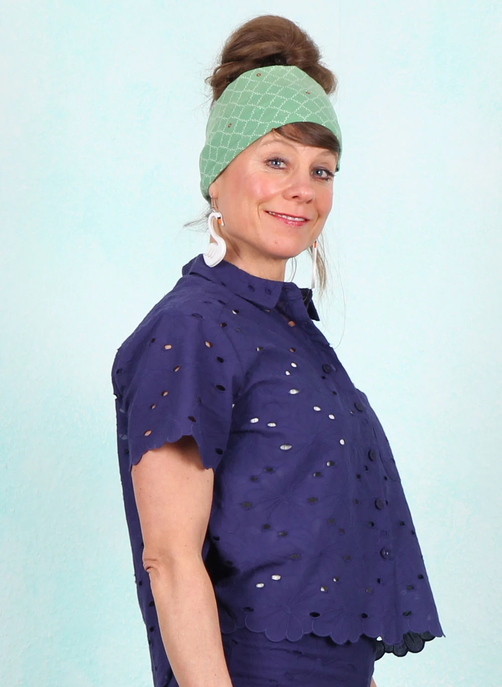 Bluse, 09536-489, blue - Image 2