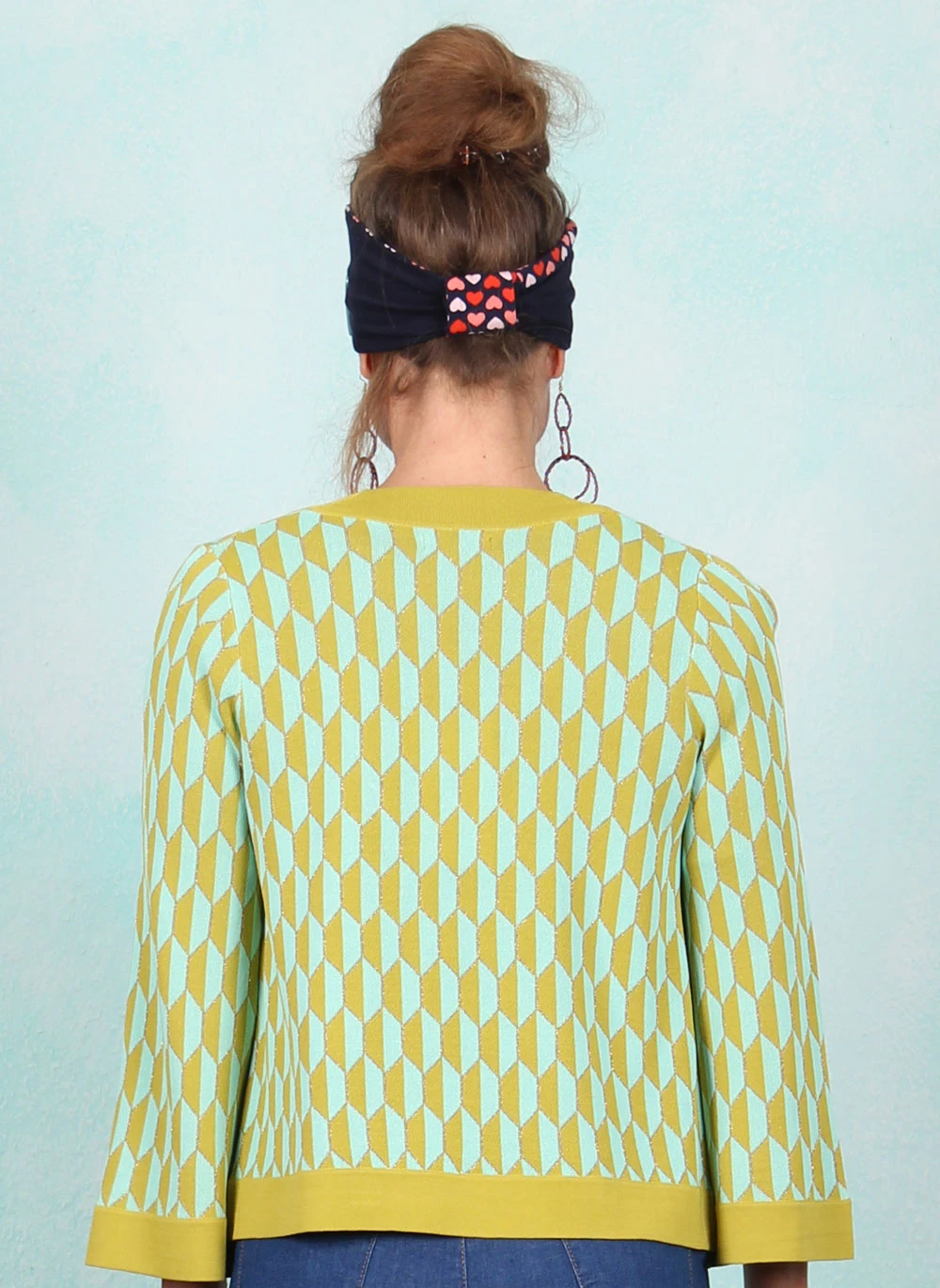 Cardigan, 09633-833, green-multi - Image 3