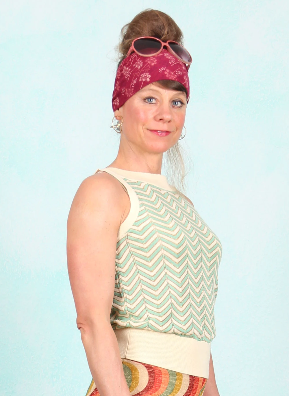 Top, 09669-072, beige-multi - Image 2