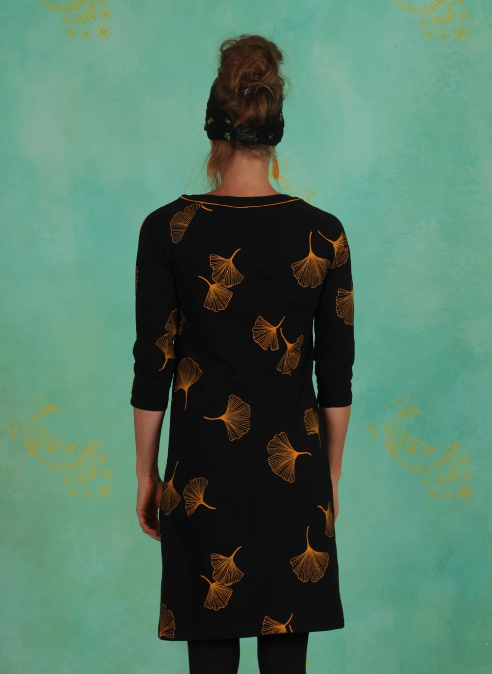 Kleid, 1040-014, black-gold - Image 3