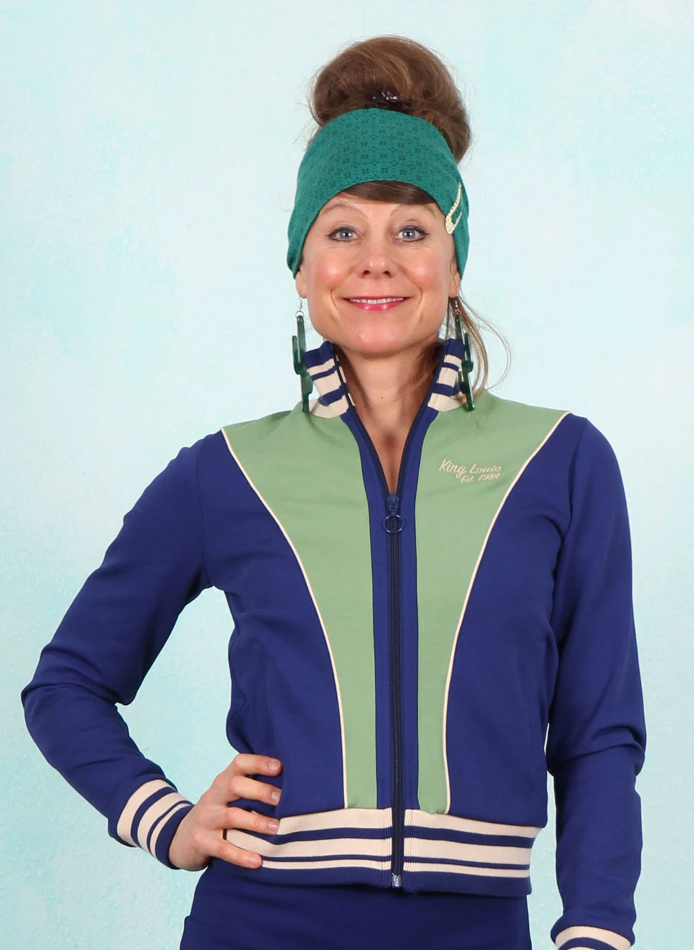 Jacke, 10401-489, blue-green - Image 1