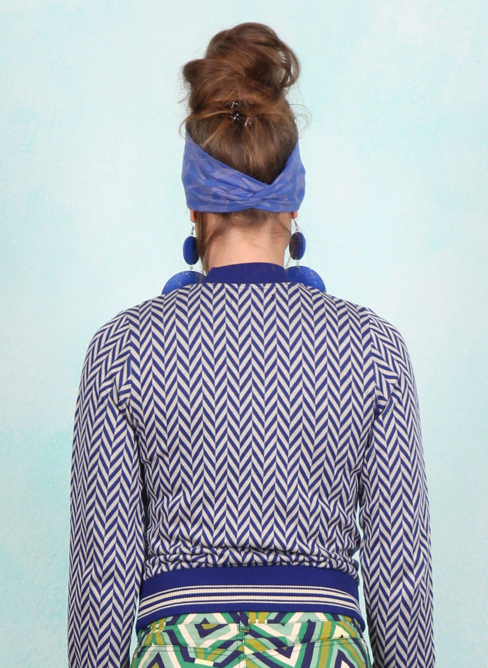 Jacke, 10535-439, blue-offwhite - Image 3