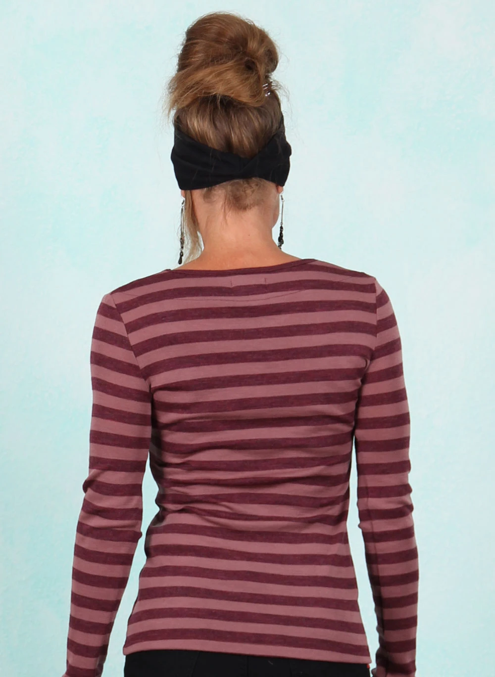 Shirt, 10988-4-621b, dark-pink-stripes - Image 3