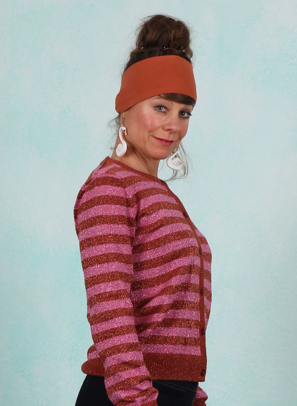 Cardigan, 11893-5370, sparkling-pink-brown - Image 1