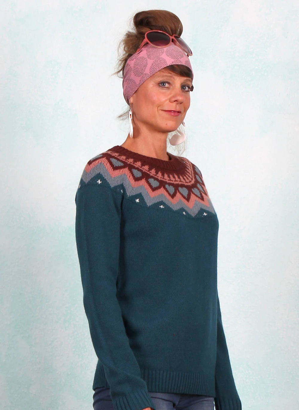 Pullover, 11992-4249, petrol - Image 2