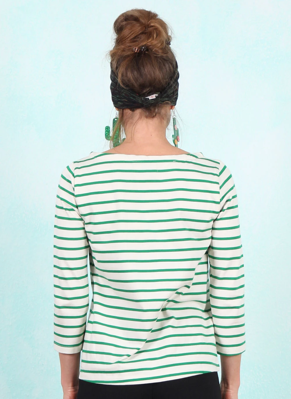 Shirt, 12070-4211, green-beige - Image 3