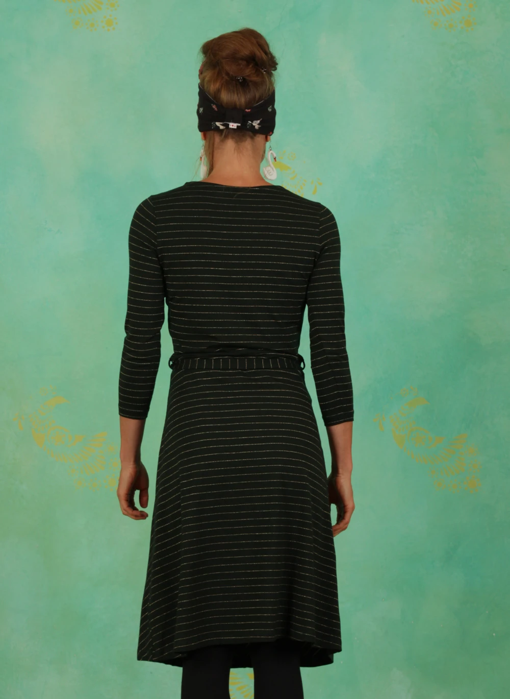 Kleid, 12102A, stripes-green - Image 3