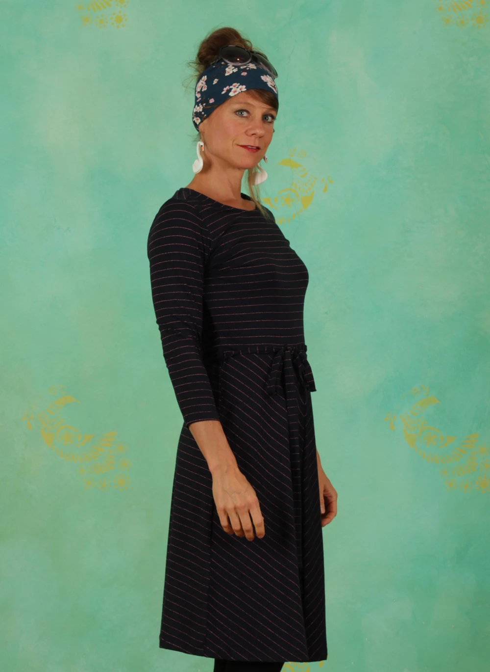 Kleid, 12102B, stripes-blue - Image 2