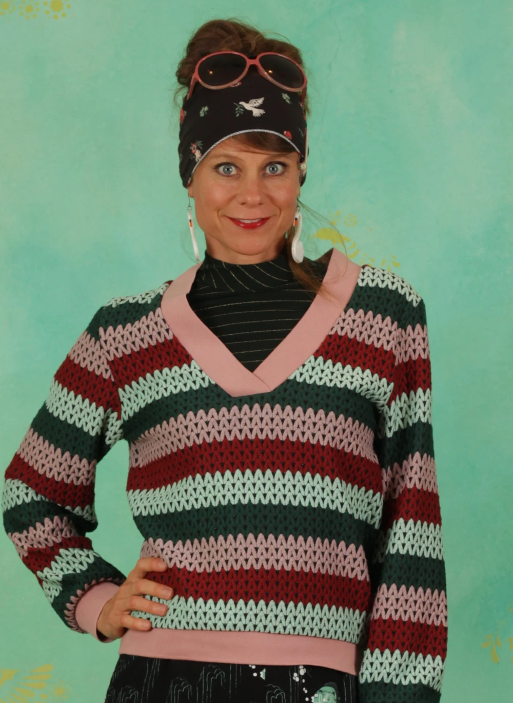 Pullover, 12222, stripes-multi - Image 1