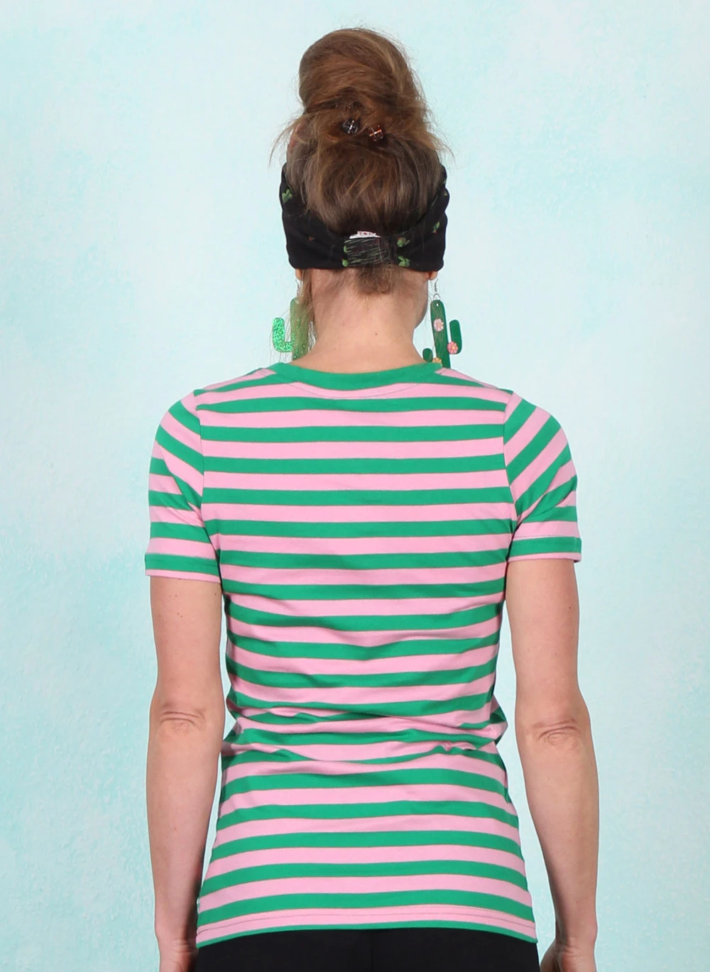 Shirt, 12459-4218, green-rose - Image 3