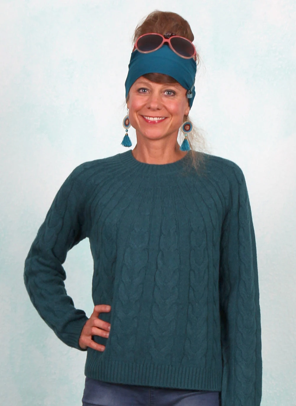 Pullover, 12500-4249, petrol - Image 1