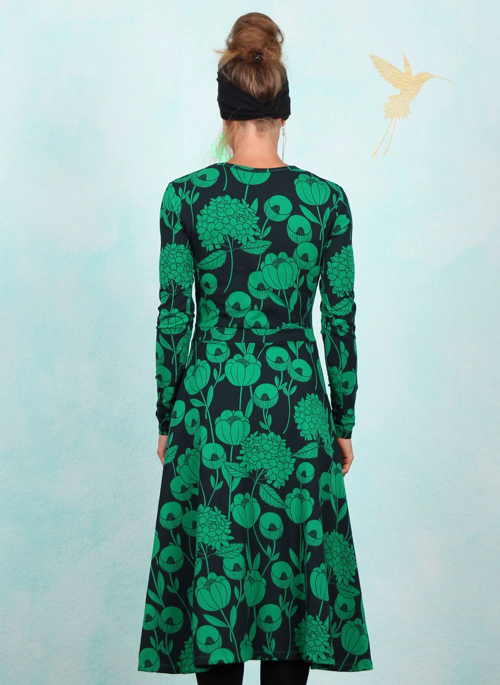 Kleid, 12532-4204, dark-blue-green - Image 3