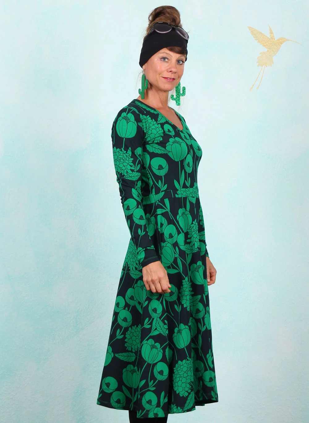 Kleid, 12532-4204, dark-blue-green - Image 2