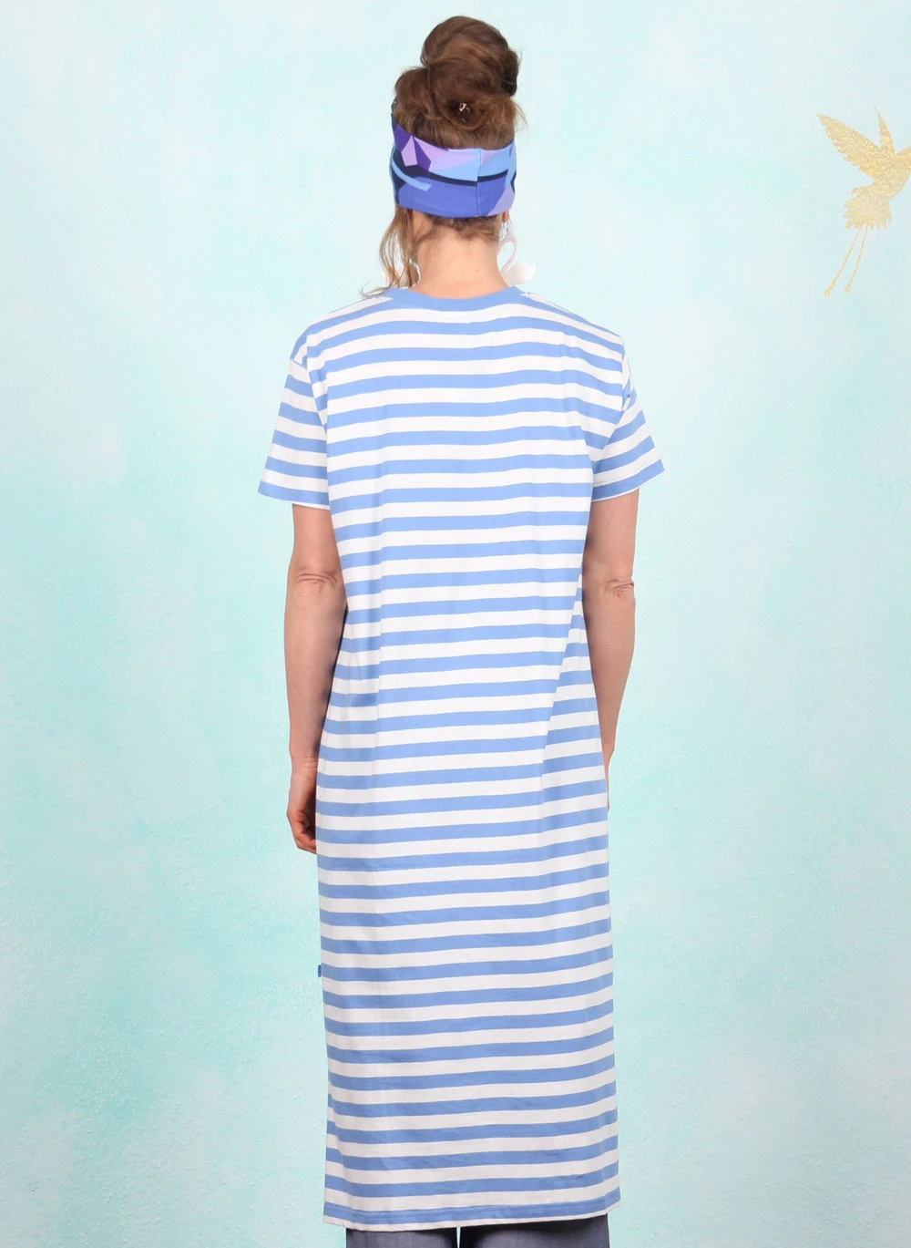 Kleid, 12711-0054, blue-white - Image 3