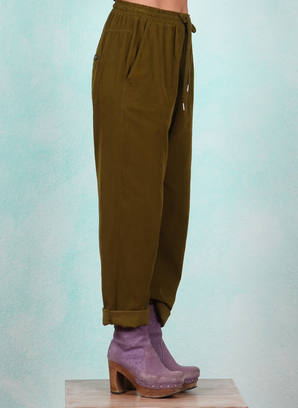 Cord-Hose, 12869-05832, green - Image 2