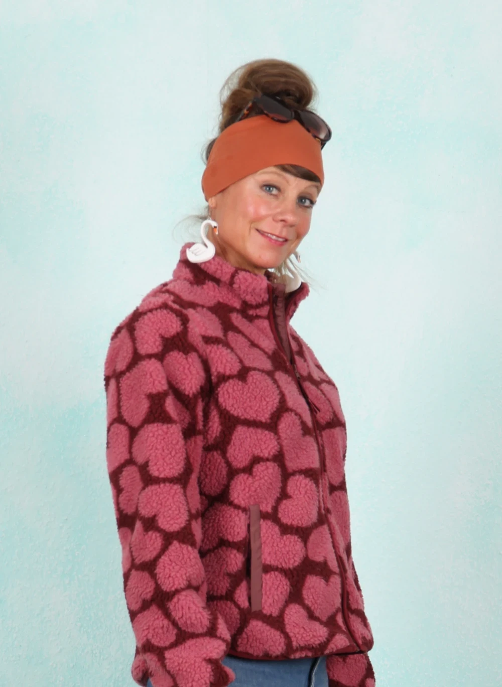 Fleece-Jacke, 12913-05788, dark-pink - Image 2