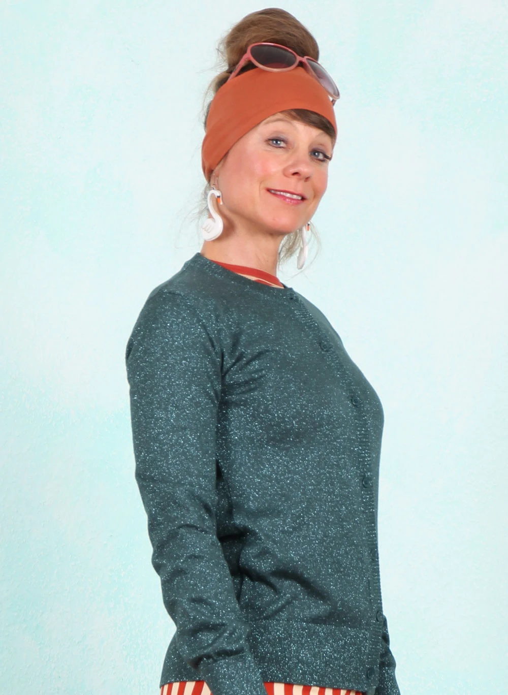 Cardigan, 12979-05387, sparkling-dark-green - Image 2