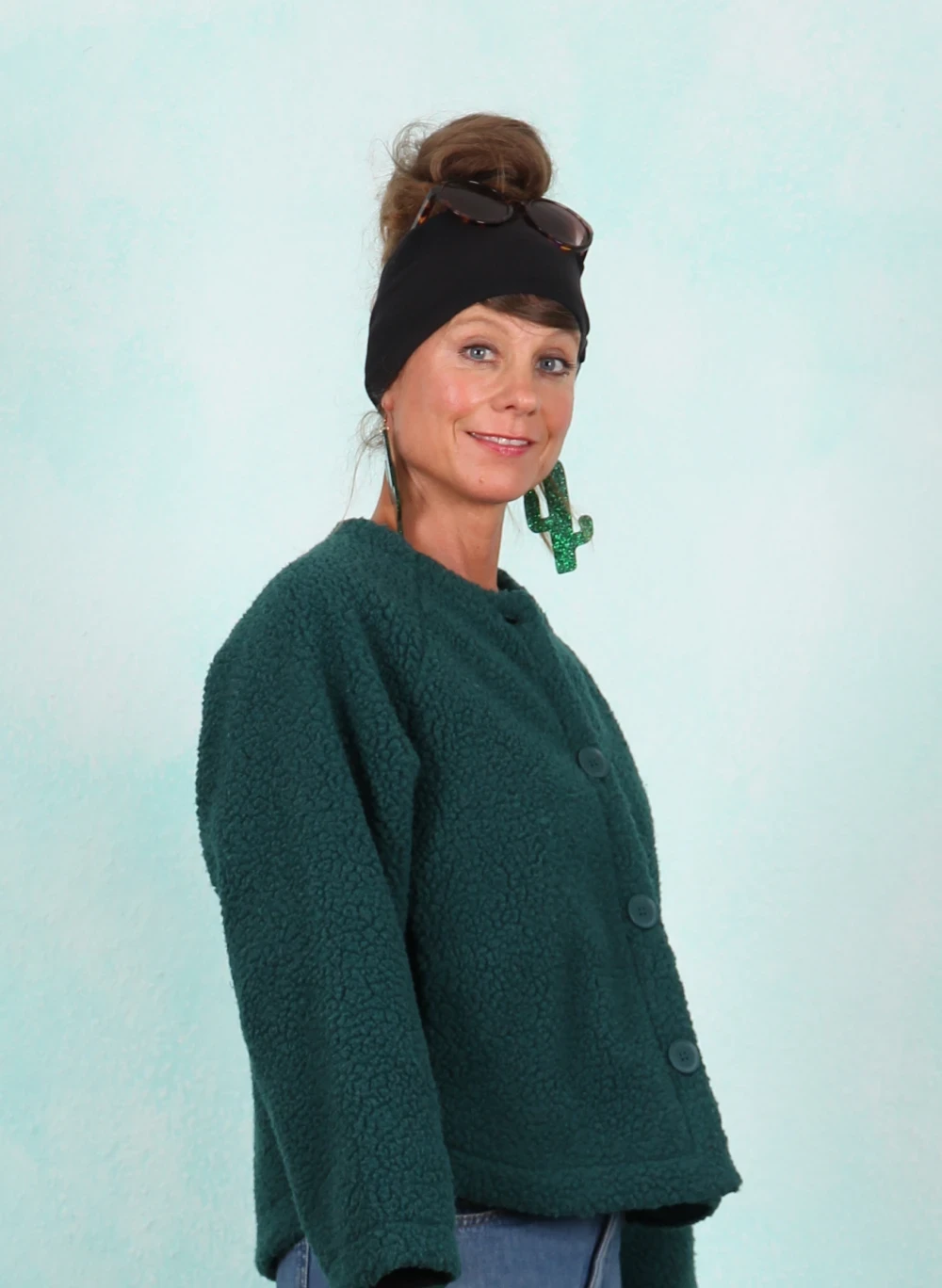 Fleece-Jacke, 13039-05787, petrol - Image 2