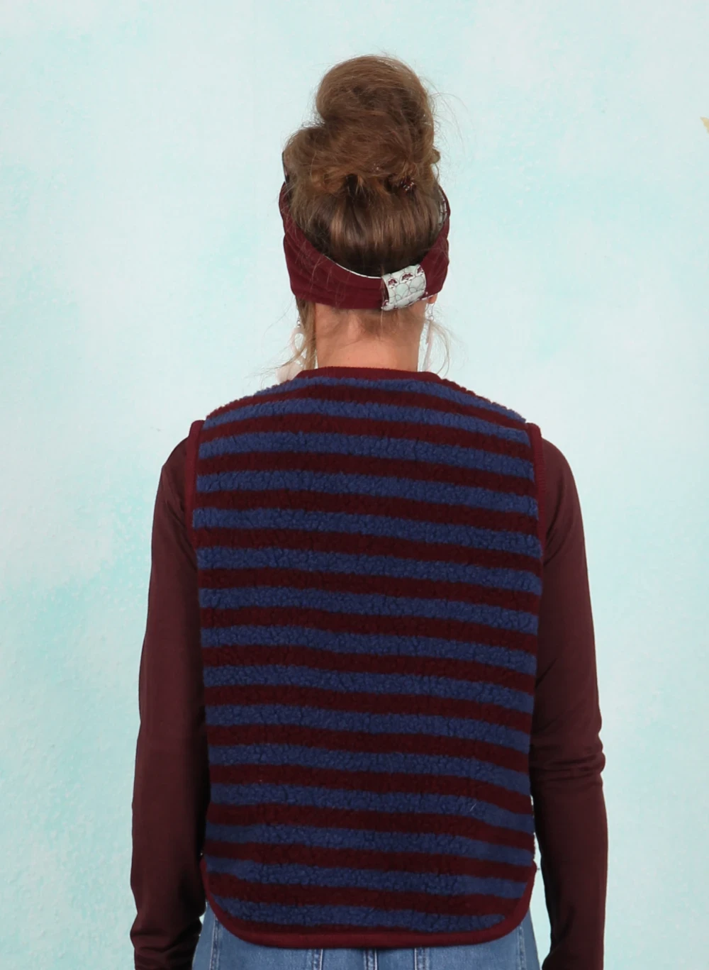 Fleece-Weste, 13056-05829, dark-wine-blue - Image 3